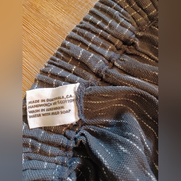 Handwoven PUENTE Guatemala Vintage Skirt Pleated Button up Midi 100% cot… - Picture 5 of 12